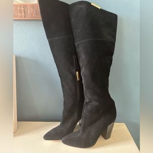 Calvin Klein size 6.5 black suede to the knee boots. Great condition.